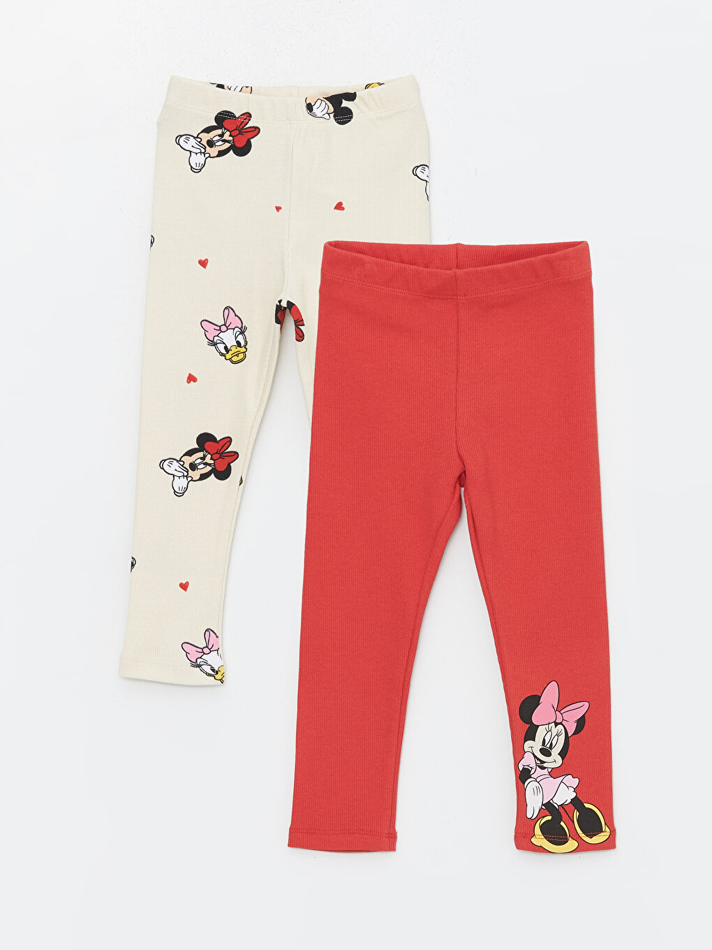 Elastic Waist Minnie Mouse Printed Baby Girl Tights 2 Pack -S49971Z1-R23 -  S49971Z1-R23 - LC Waikiki