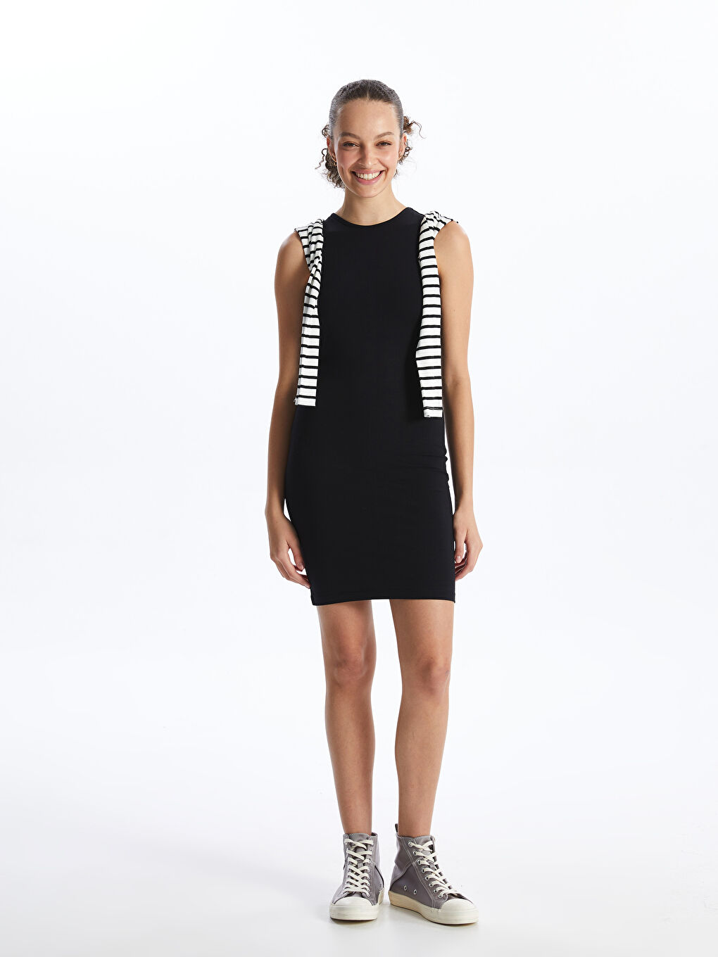 Crew neck bodycon dress shop