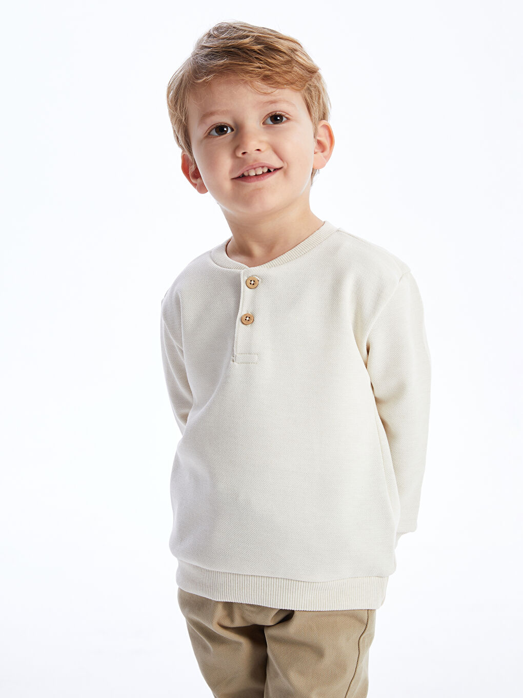 Crew Neck Long Sleeve Baby Boy Sweatshirt S4AG53Z1 L9Y S4AG53Z1 L9Y LC Waikiki