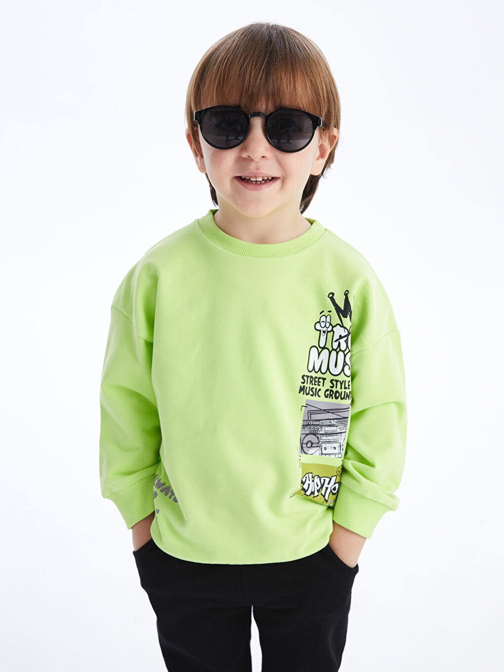 Baby boy crew neck sweatshirt on sale