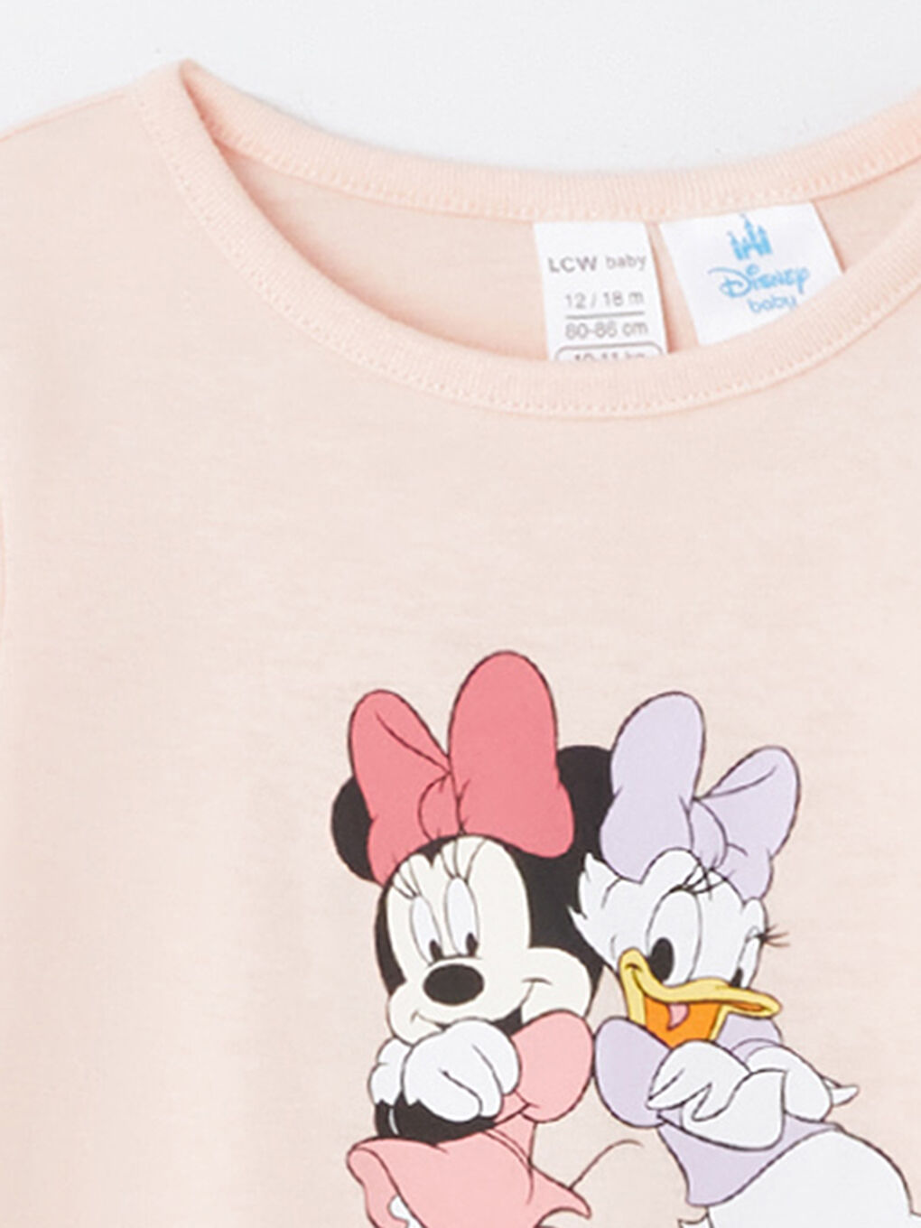 Crew Neck Long Sleeve Minnie Mouse Printed Baby Girl