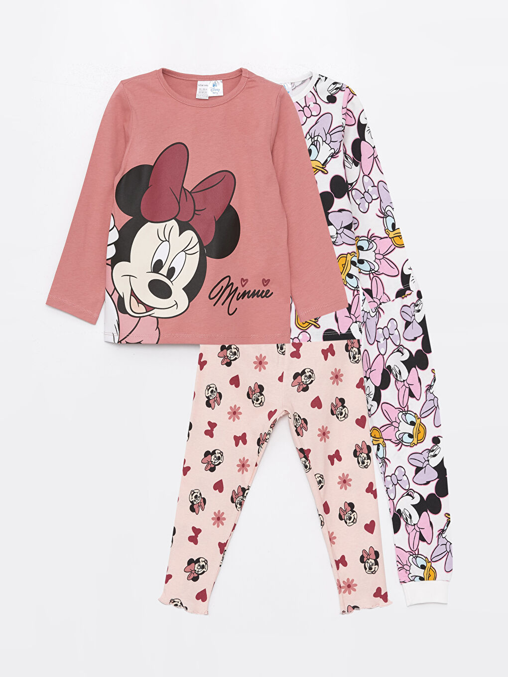Crew Neck Long Sleeve Printed Baby Girl Pajama Set 2 Piece S4AO95Z1 GPV S4AO95Z1 GPV LC Waikiki