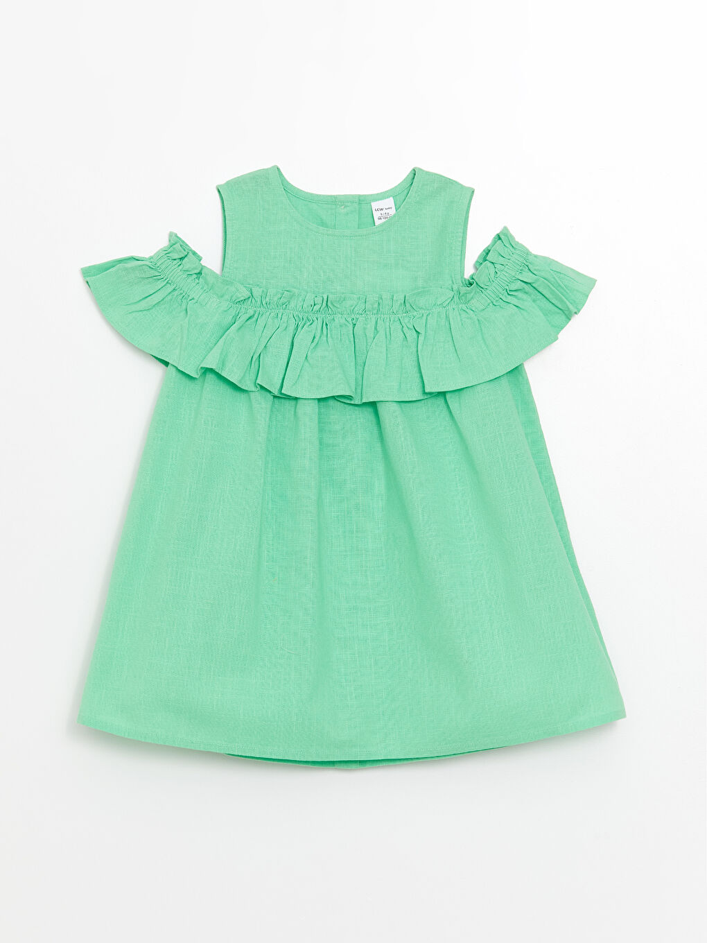 LC WAIKIKI Crew Neck Baby Girls' Dress -S4AQ80Z1-GAG S4AQ80Z1