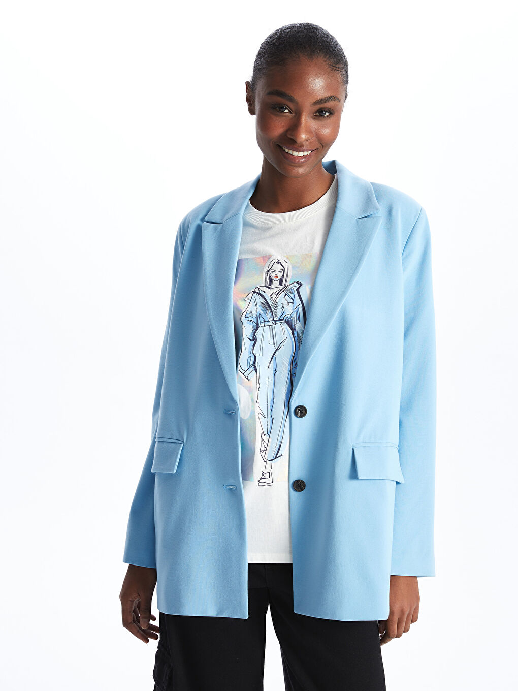 Regular Long Sleeve Women s Blazer Jacket S4AQ84Z8 JUL S4AQ84Z8 JUL LC Waikiki