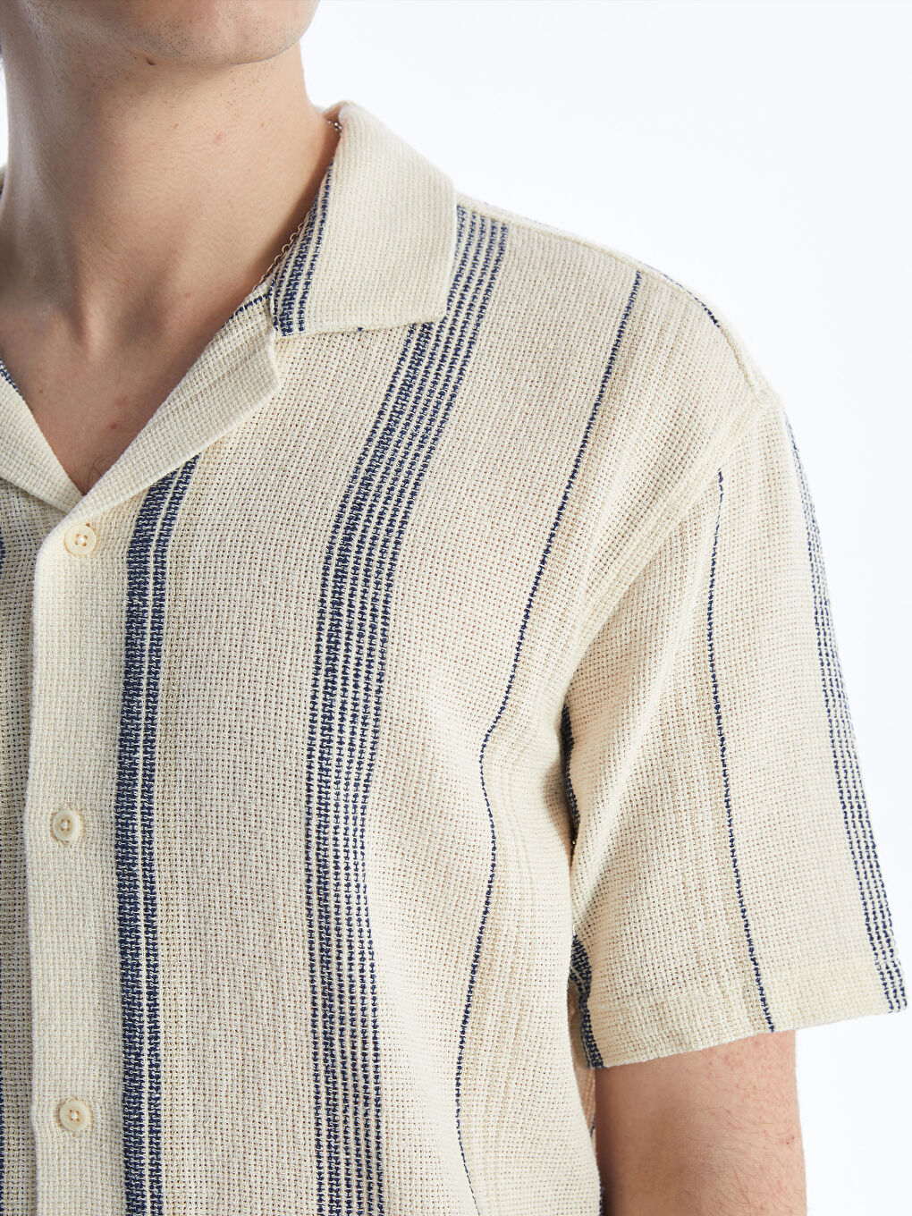 XSIDE Regular Fit Short Sleeve Striped Men's Shirt -S4AS81Z8