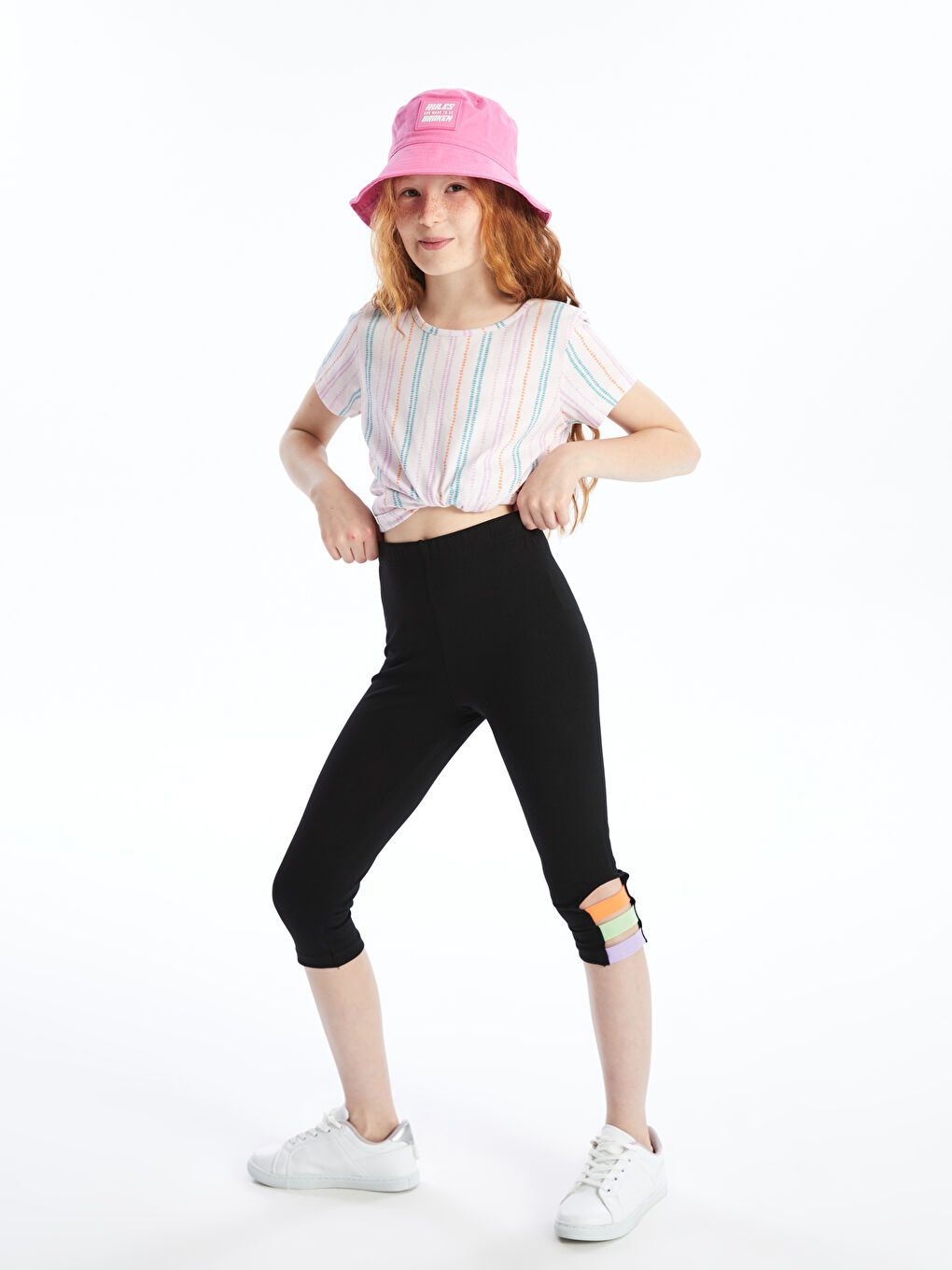 Girl in legings top