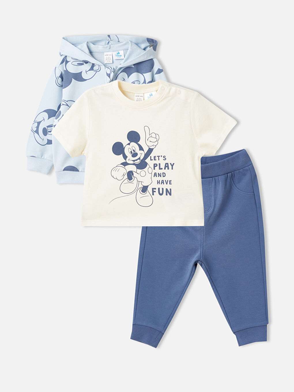初売り 福袋 Crew Neck Mickey Mouse Printed Baby Boys' 3-Pack -S4BC24Z1 その他