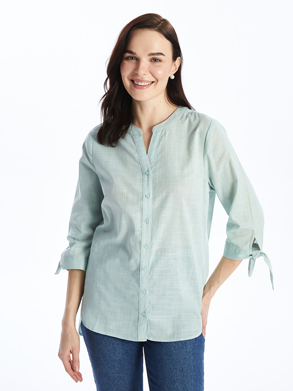 Henley dress shirt top