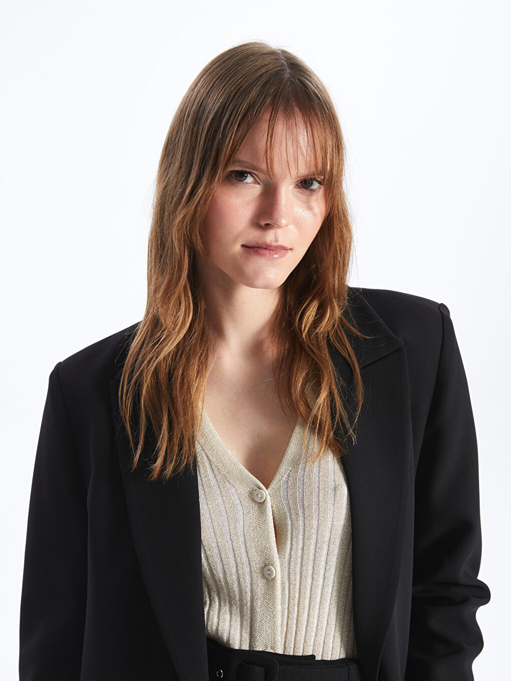 Regular Long Sleeve Women's Blazer Jacket S4BH71Z8CVL S4BH71Z8CVL