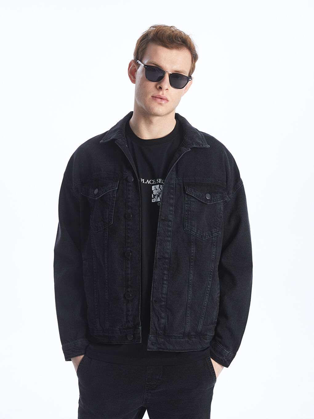 Casual Fit Men's Jean Jacket -S4BJ72Z8-M0U - S4BJ72Z8-M0U - LC Waikiki