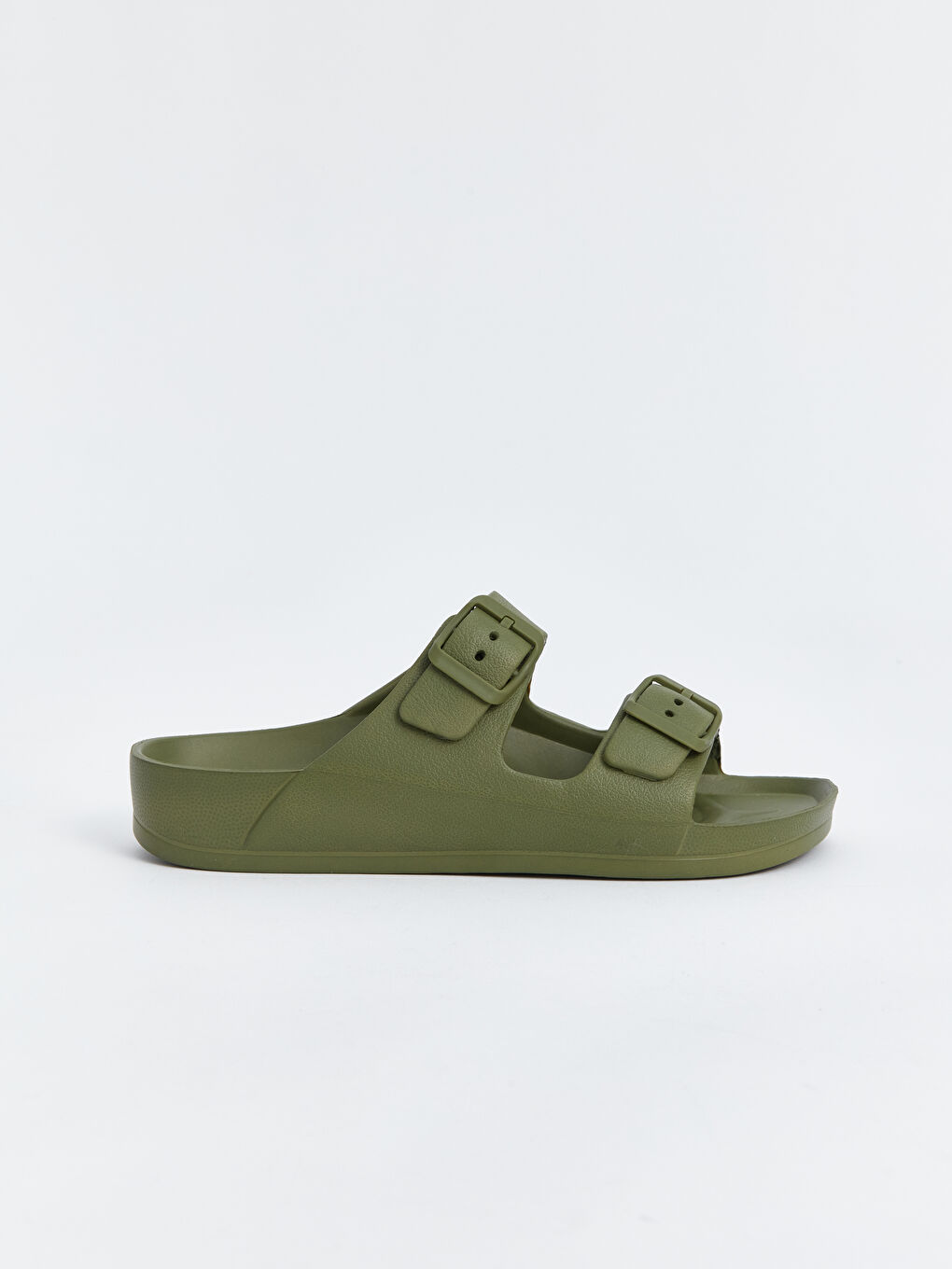 Buckle Detailed Double Strap Boys' Slipper -S4BM19Z4-YAG