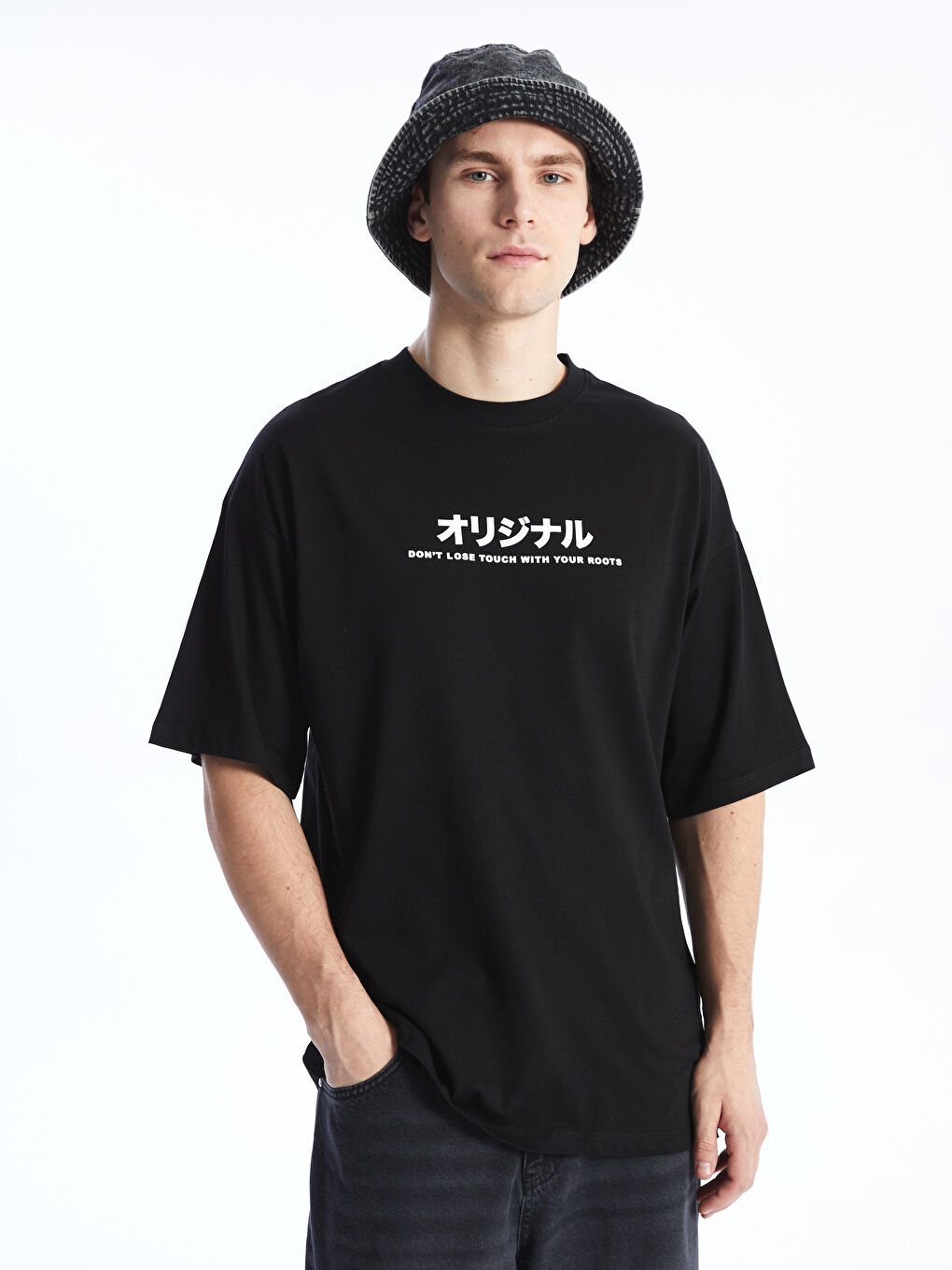 Crew Neck Short Sleeve Printed Combed Cotton Men's T-shirt