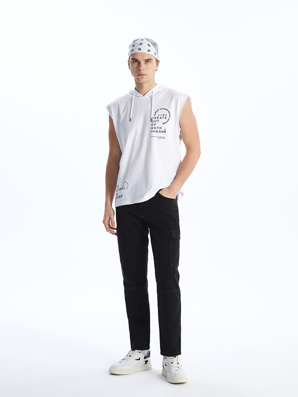 Men's Hooded Sleeveless T-Shirt -S4BS86Z8-Q6K - S4BS86Z8-Q6K Men's Hooded Sleeveless T-Shirt -S4BS86Z8-Q6K - S4BS86Z8-Q6K