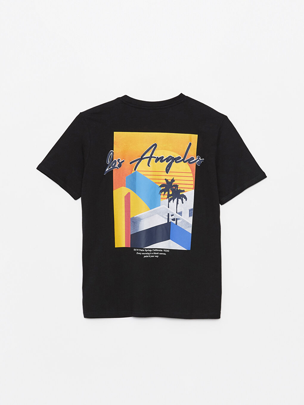 正規激安 Short Neck Crew Sleeve T-shirt Men's Cotton Combed Printed バッグ