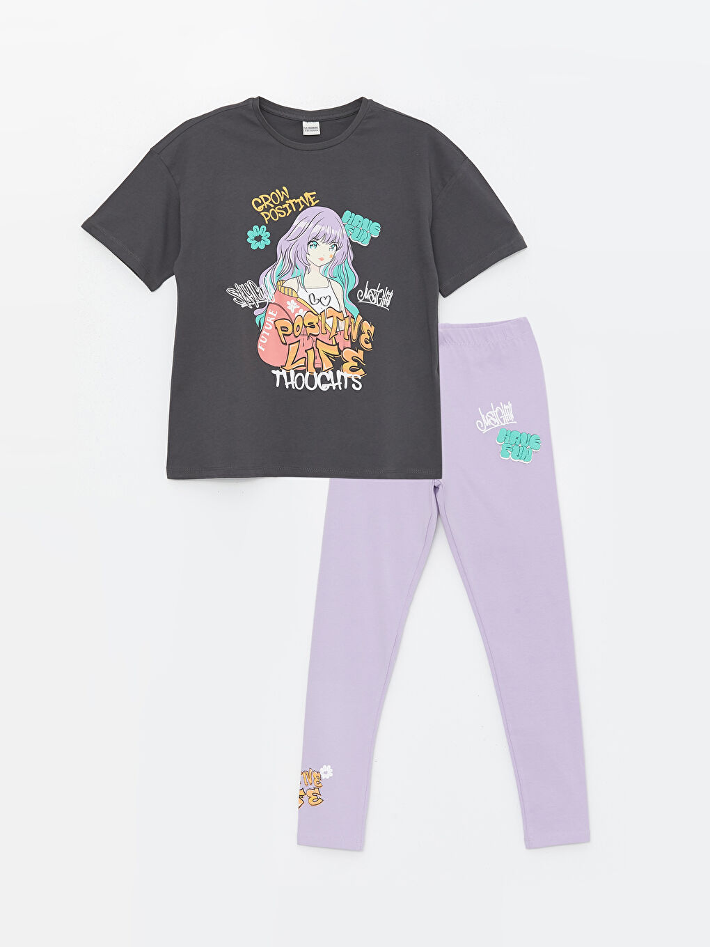 LC WAIKIKI Crew Neck Printed Short Sleeve Girls' T-Shirt and
