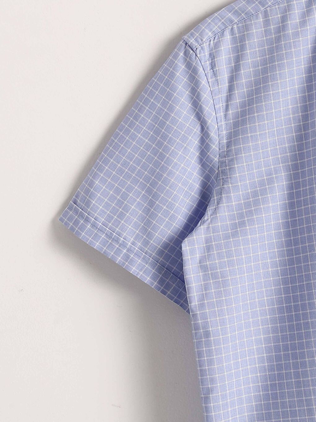 Regular Fit Short Sleeve Plaid Men's Shirt -S4CK23Z8-LLC