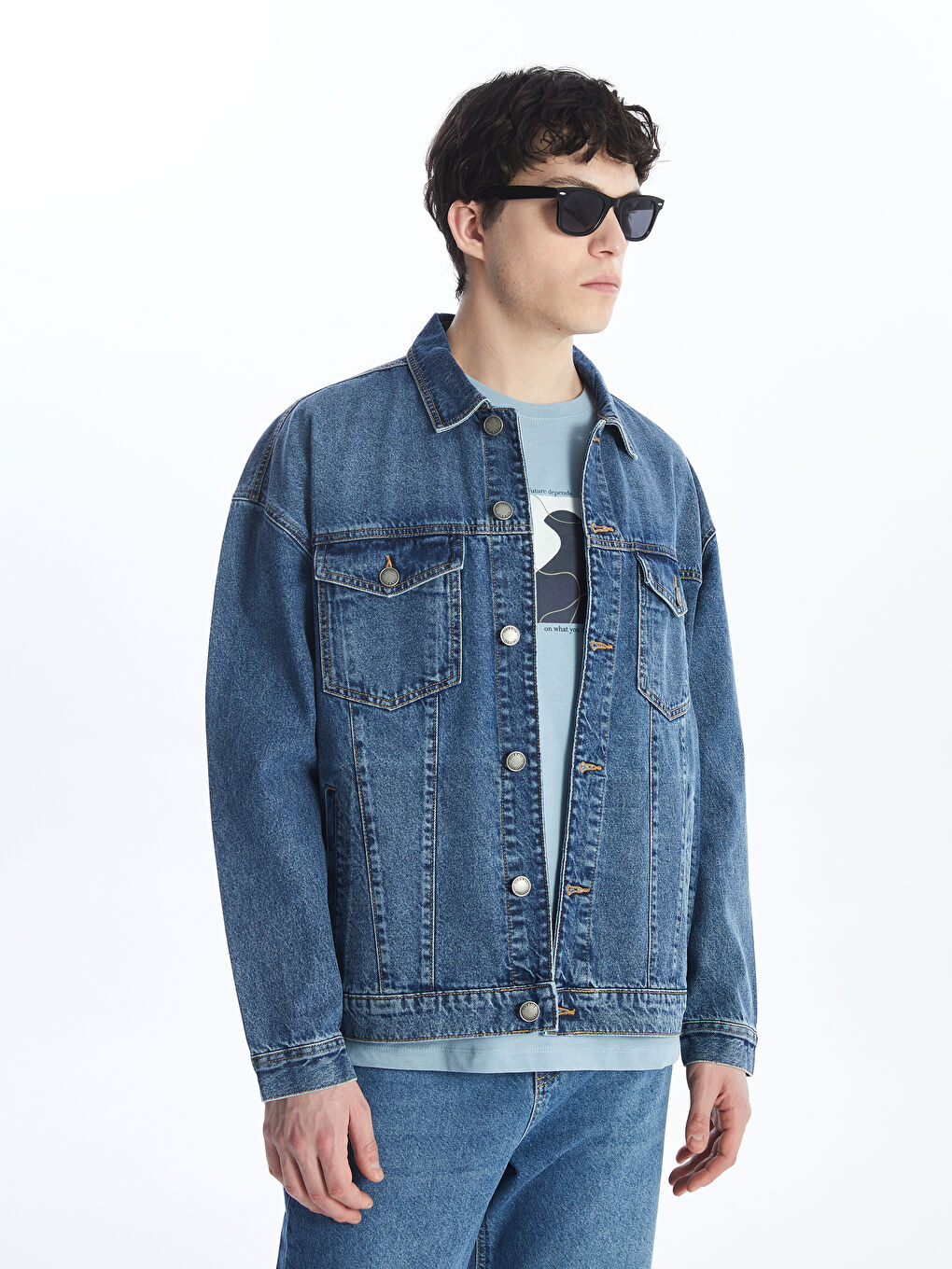 کت جین مردانه فیت راحت ال سی وایکیکی کژوال S4CO32Z8 | LCW Casual - Image 2