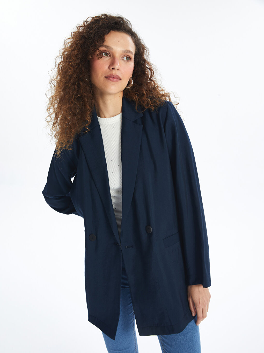 LC WAIKIKI Plain Long Sleeve Women's Blazer Jacket -S4CY04Z8-VZX