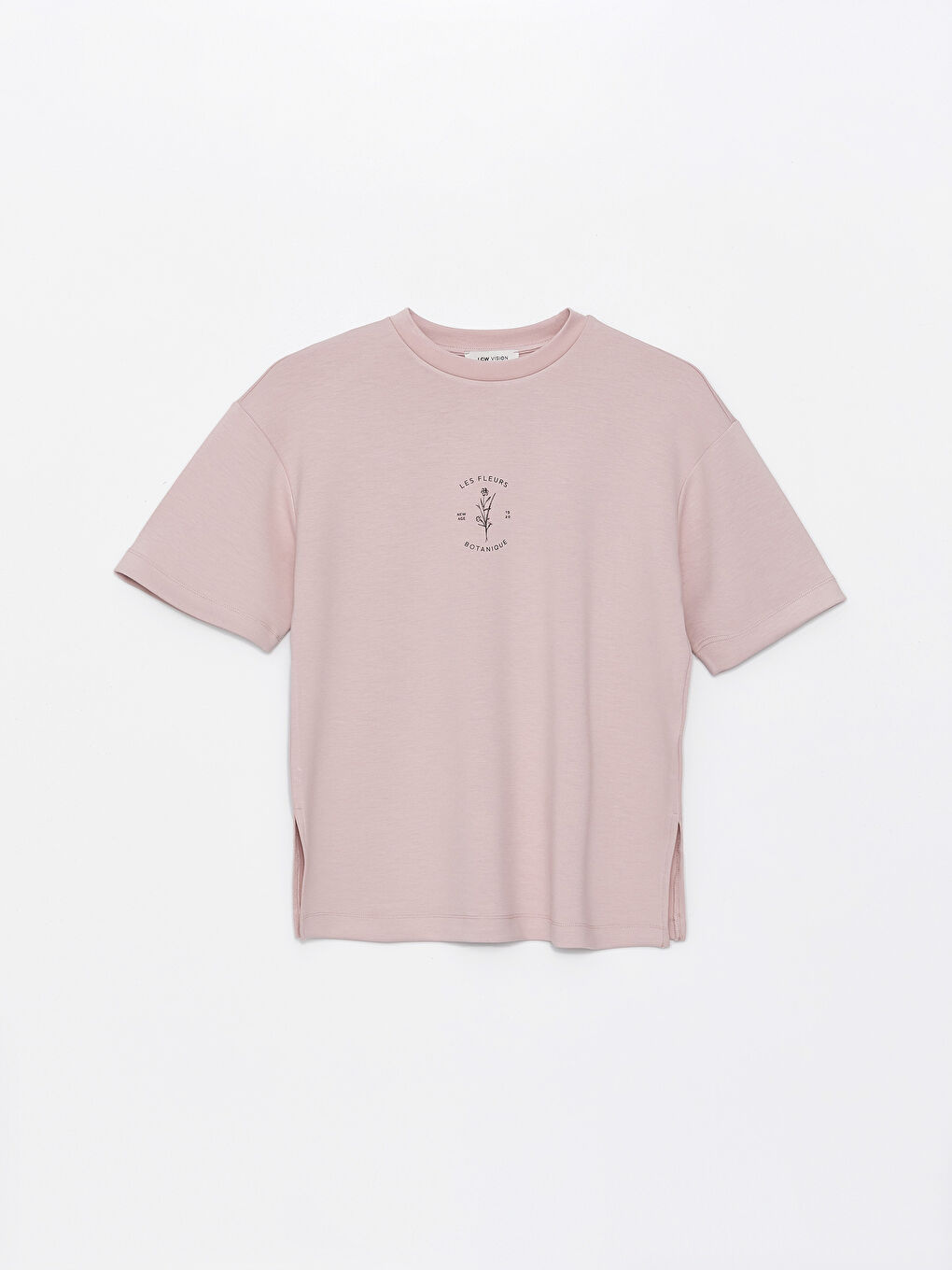 Crew Neck Printed Short Sleeve Oversized T-Shirt -S4DJ39Z8 Crew Neck Printed Short Sleeve Oversized T-Shirt -S4DJ39Z8