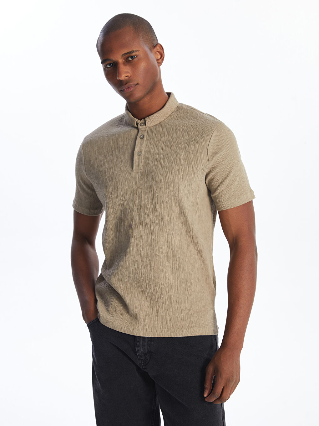 Khaki polo neck online