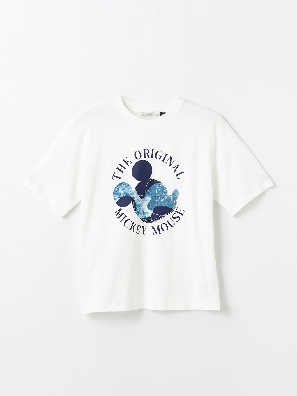 Crew Neck Mickey Mouse Printed Short Sleeve Oversize Women's T-Shirt ...