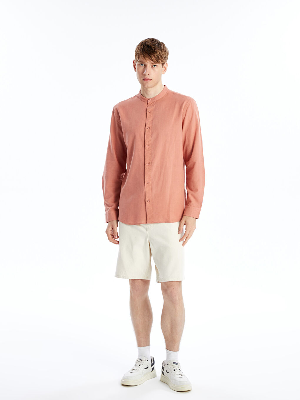 XSIDE Regular Fit Long Sleeve 100% Linen Men's Shirt