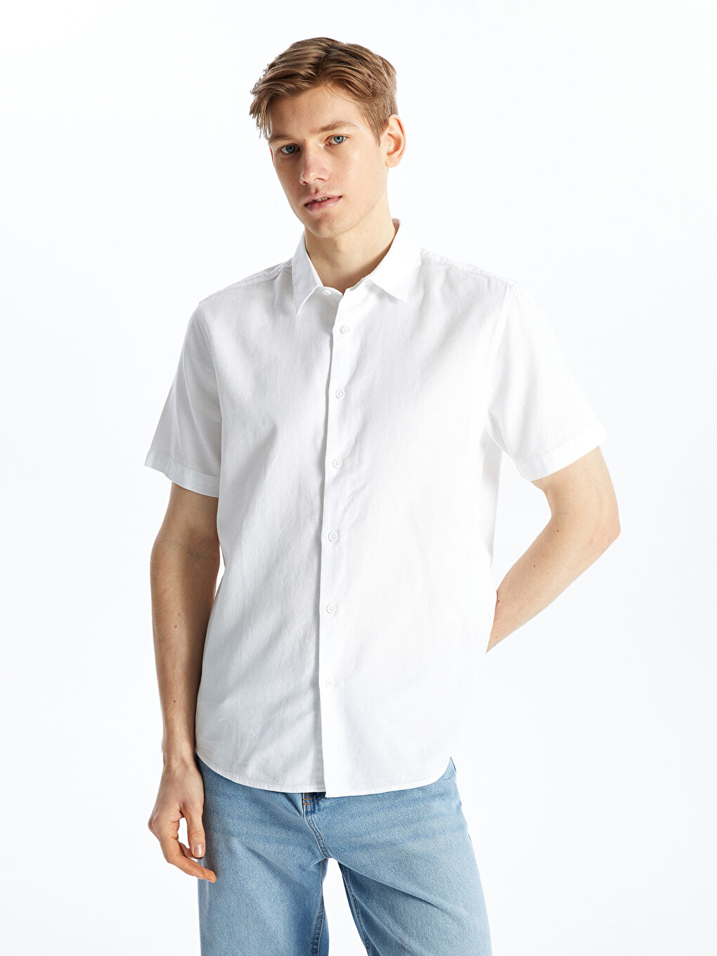 پیراهن مردانه فیت نرمال ال سی وایکیکی کژوال S4DV71Z8 | LCW Casual - Image 3