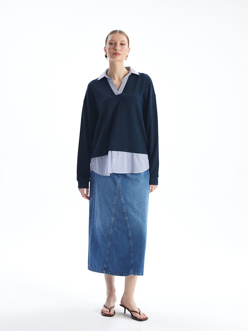 Standard Fit Women's Jean Skirt -S4DY17Z8-563 - S4DY17Z8-563 Standard Fit Women's Jean Skirt -S4DY17Z8-563 - S4DY17Z8-563