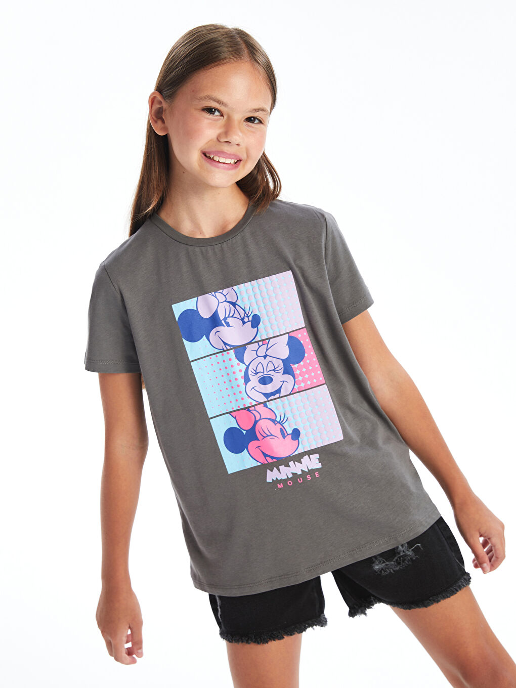 GRIS T shirt GRIS Fille S4EA86Z4 HGL S4EA86Z4 HGL LC Waikiki