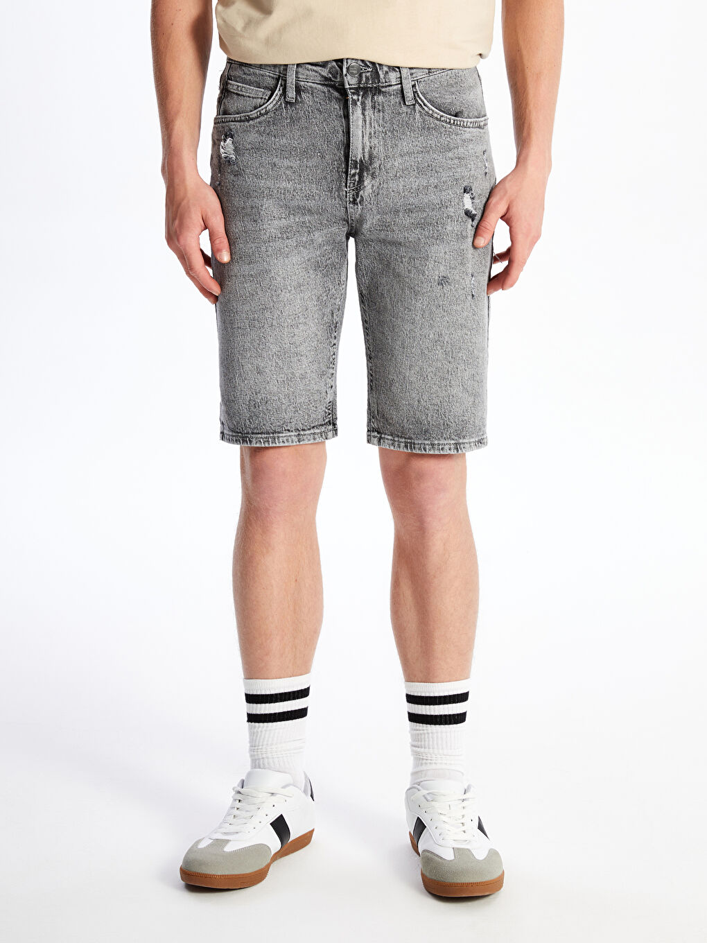 شورت جین مردانه فیت نرمال ال سی وایکیکی جینز S4EC99Z8 | LCW Jeans - Image 3