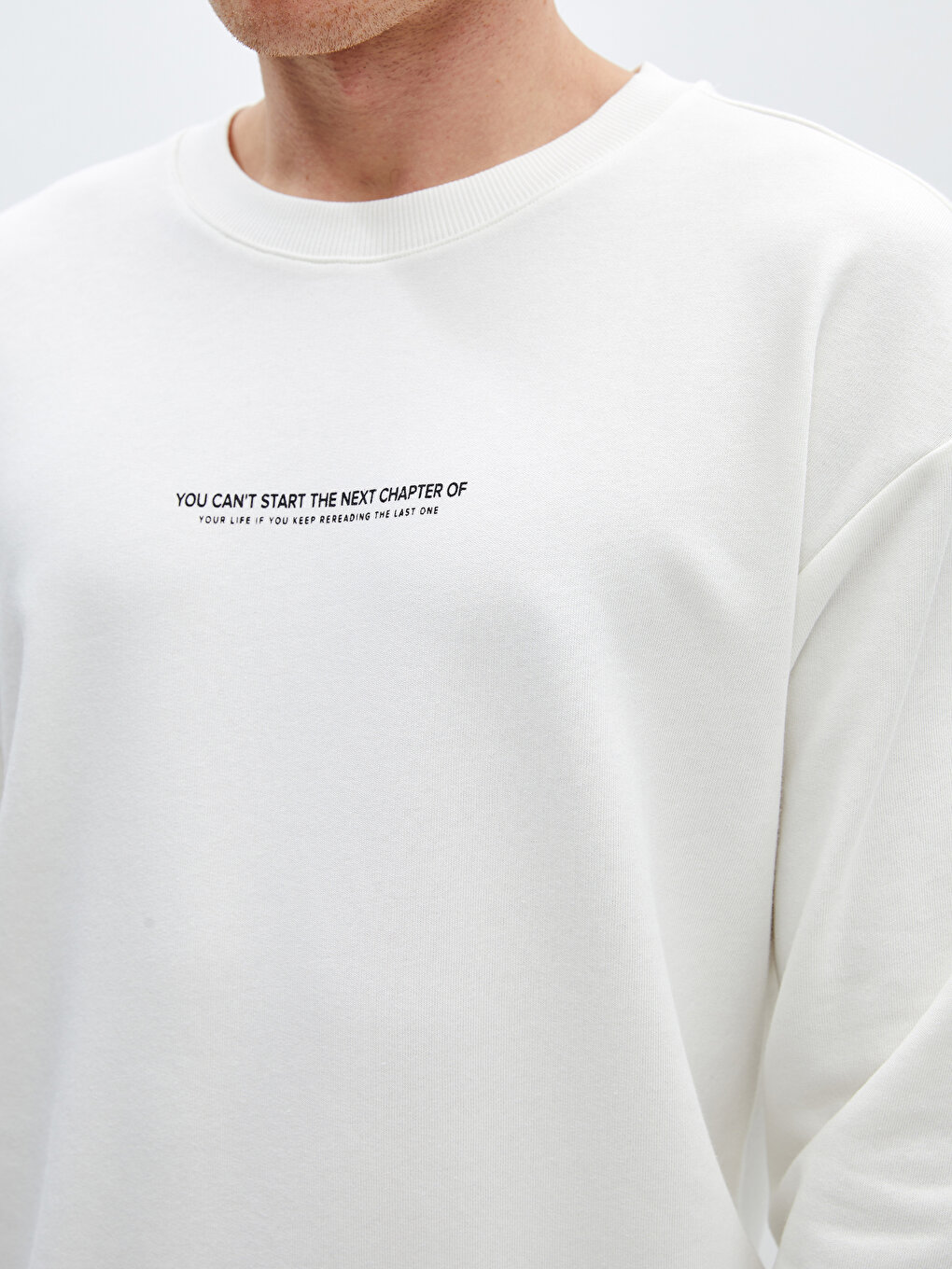 Crew Neck Long Sleeve Printed Men's Sweatshirt -S4EQ64Z8-EEW 