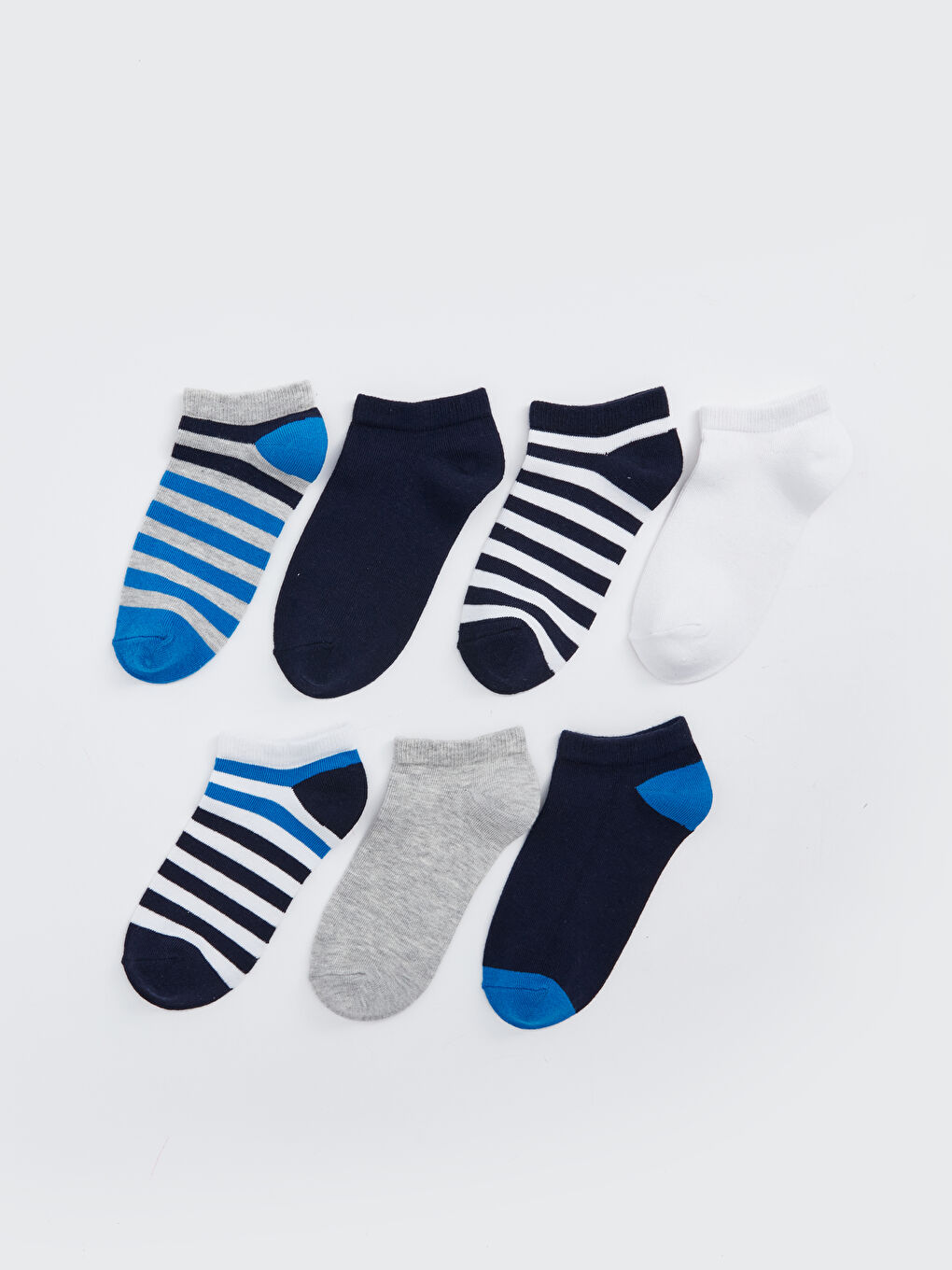 Striped Boy's Booties Socks 7 Pack -S4ET12Z4-K00 - S4ET12Z4
