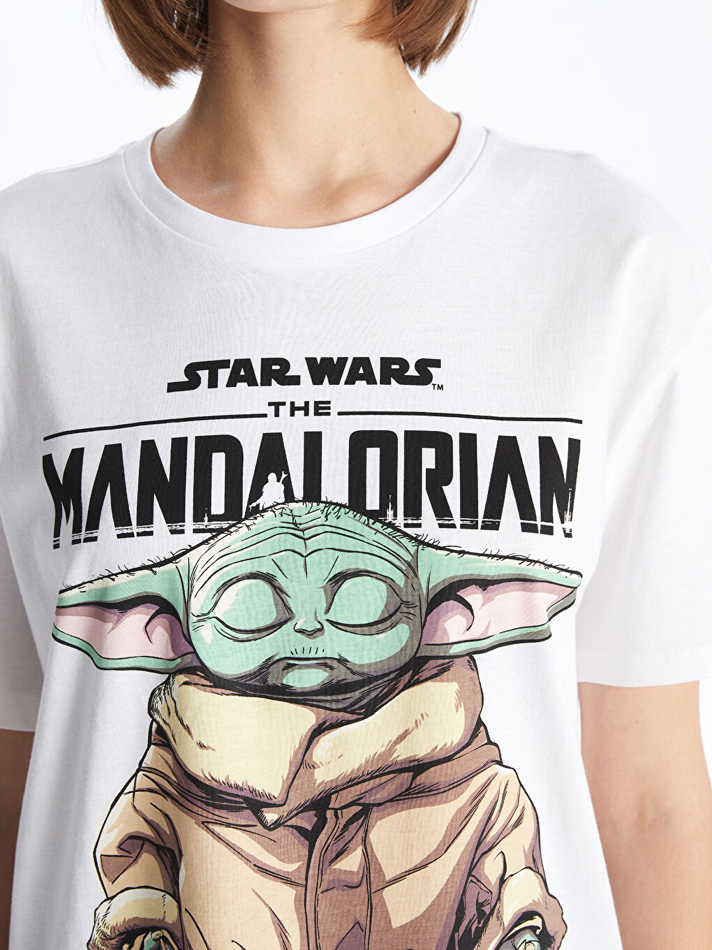 Crew Neck The Mandalorian Printed Short Sleeve Women s T Shirt S4EV36Z8 Q6K S4EV36Z8 Q6K LC Waikiki