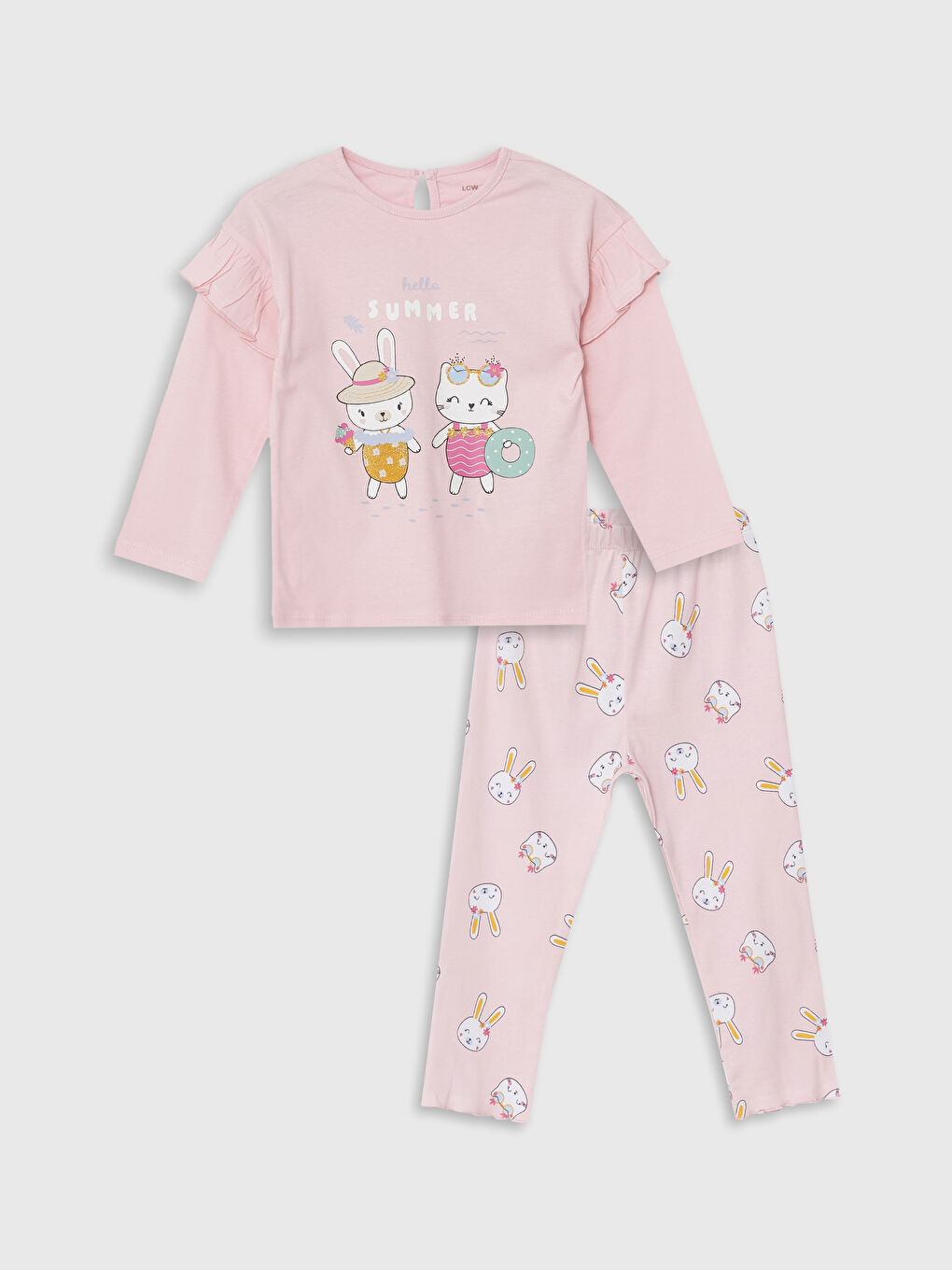 Ensemble de pyjama bebe fille imprime a manches longues et col rond S4EY75Z1 QVR S4EY75Z1 QVR LC Waikiki