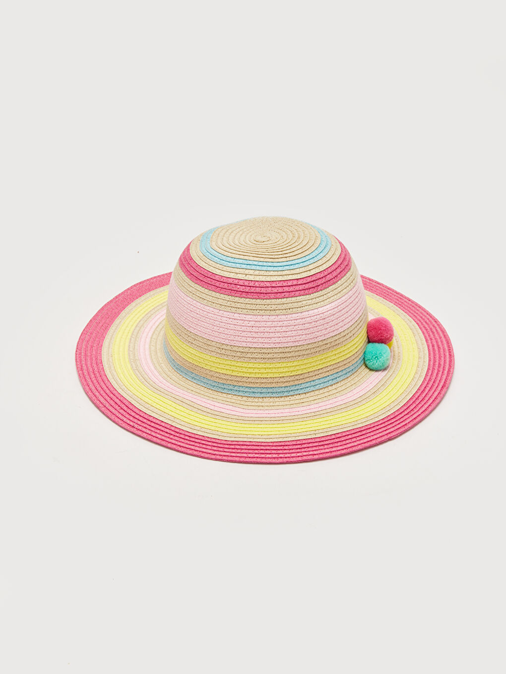Color Blocked Girls Straw Fedora Hat S4G073Z4 M0T S4G073Z4 M0T LC Waikiki