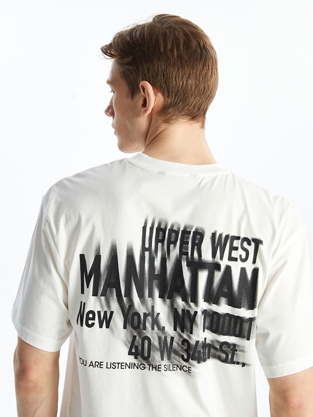 Crew Neck Short Sleeve Printed Combed Cotton Men's T-shirt -S4G894Z8-R9J -  S4G894Z8-R9J - LC Waikiki