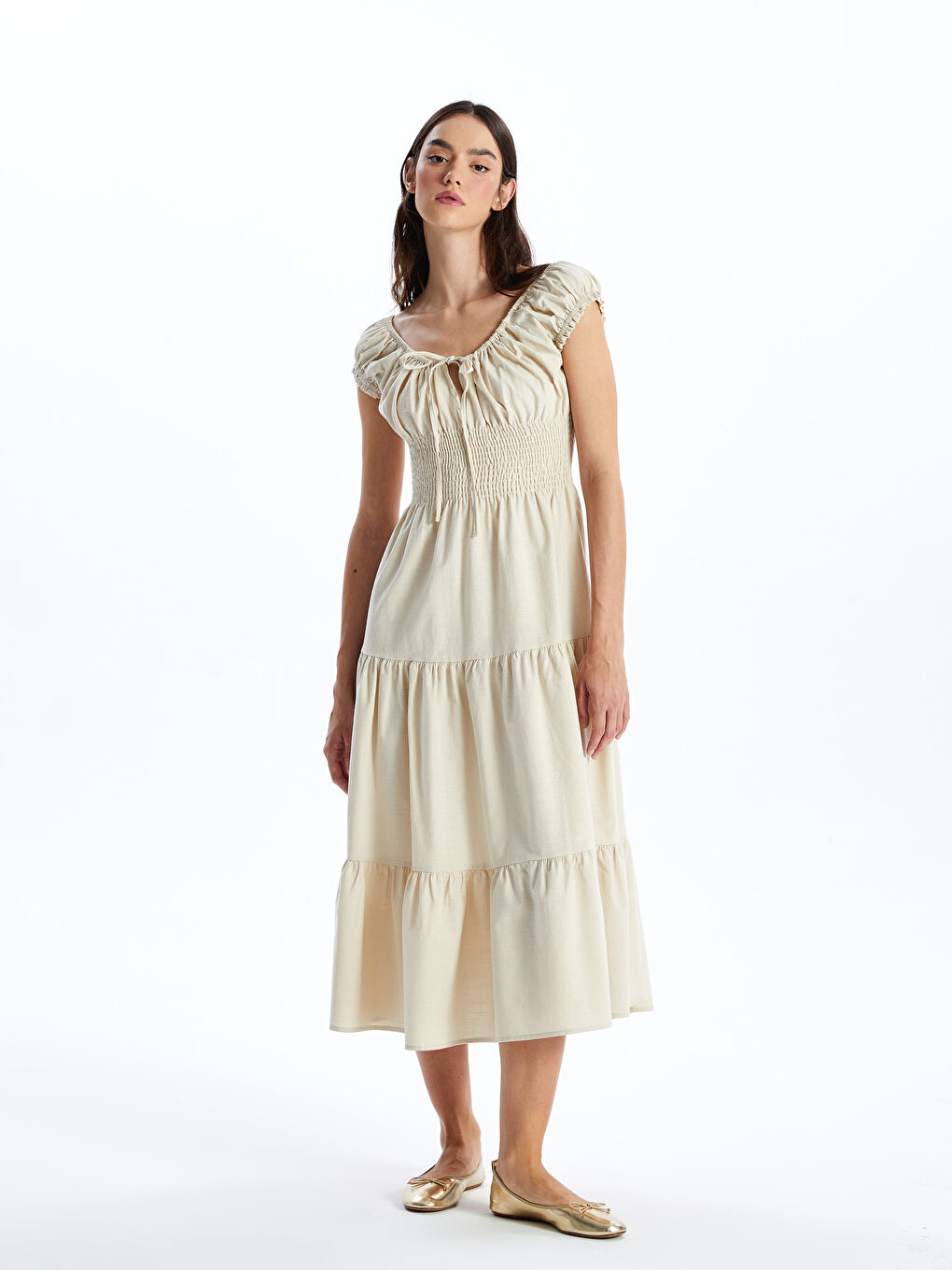 １着でも送料無料 Neck Slash Plain -S4GJ84Z8-CTL Dress Women's Sleeve Short その他ドレス