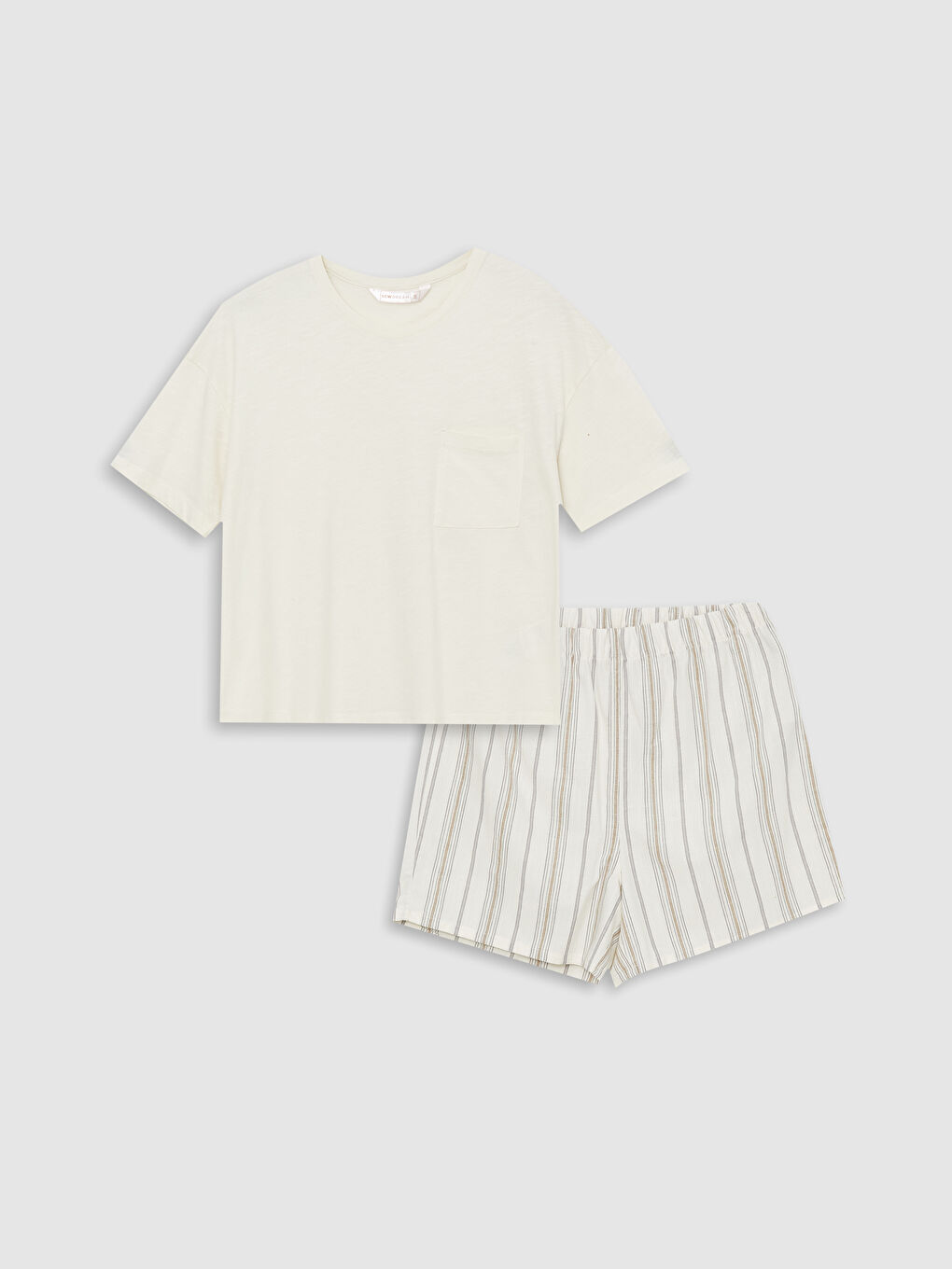 Женщина Серо-желтый Шорты пижамный комплект -S4GK97Z8-SZ5 - S4GK97Z8-SZ5 -  LC Waikiki