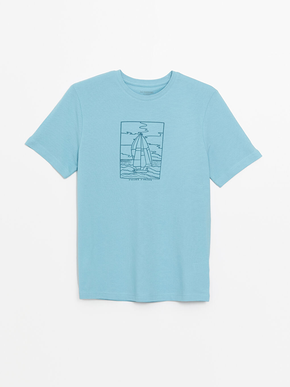 Tシャツ・カットソー WAIKIKI T-SHIRT LC WAIKIKI Crew Neck Short Sleeve Printed Pique Men's T