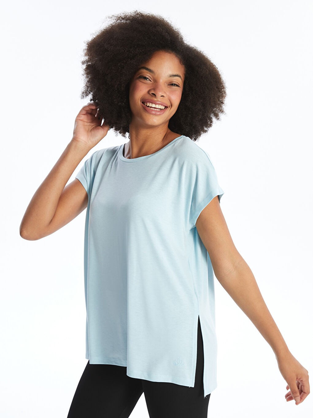 XSIDE Crew Neck Plain Short Sleeve Oversize Women's T-Shirt