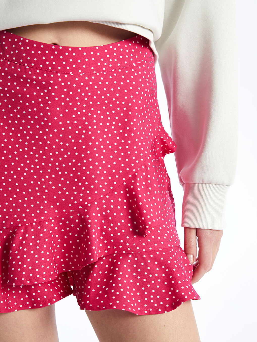 Red polka dot skirt primark discount