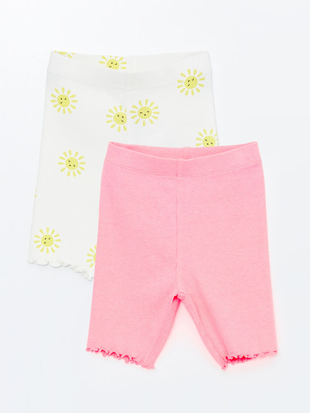 Elastic Waist Baby Girl Tights 2 Pack S4H539Z1 LRA S4H539Z1 LRA LC Waikiki