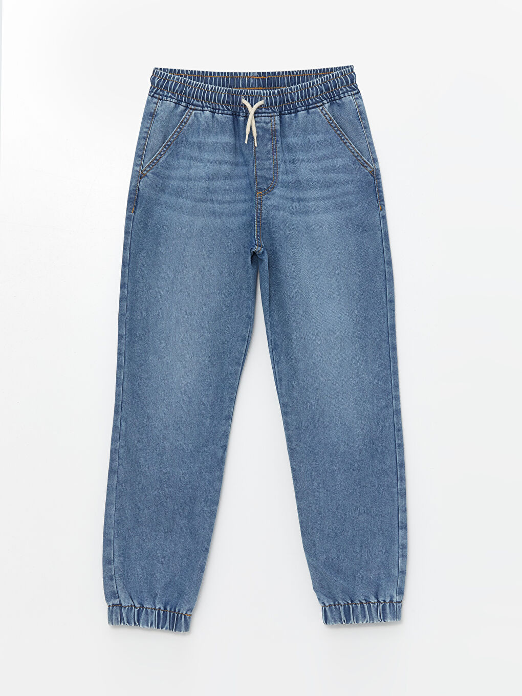 Elastic waist jogger jeans hot sale