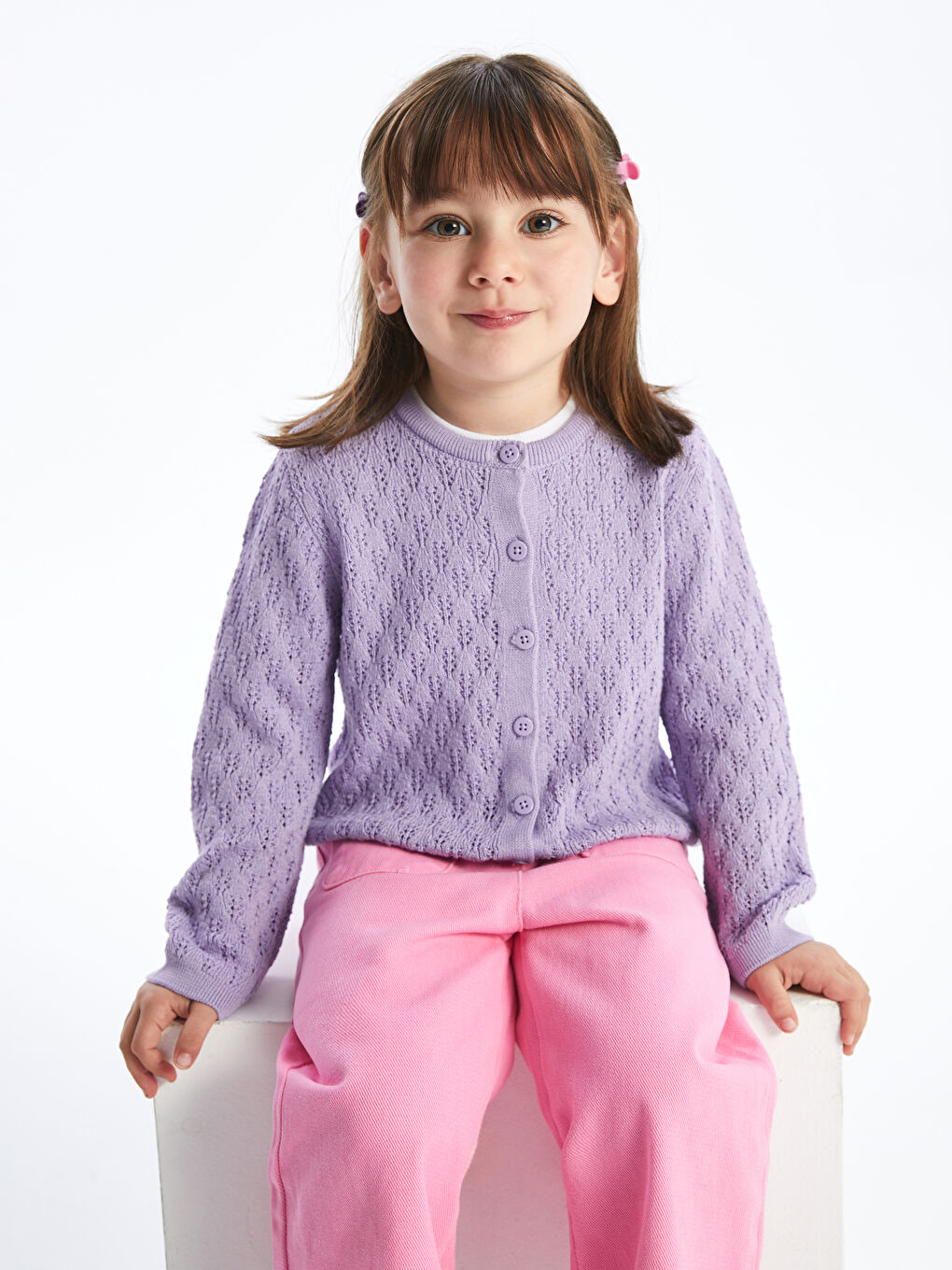 Childrens lilac cardigan sale