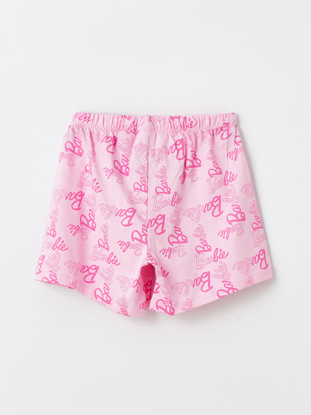 Crew Neck Barbie Printed Short Sleeve Girl s Pajama Set with Shorts S4HY81Z4 FDU S4HY81Z4 FDU LC Waikiki