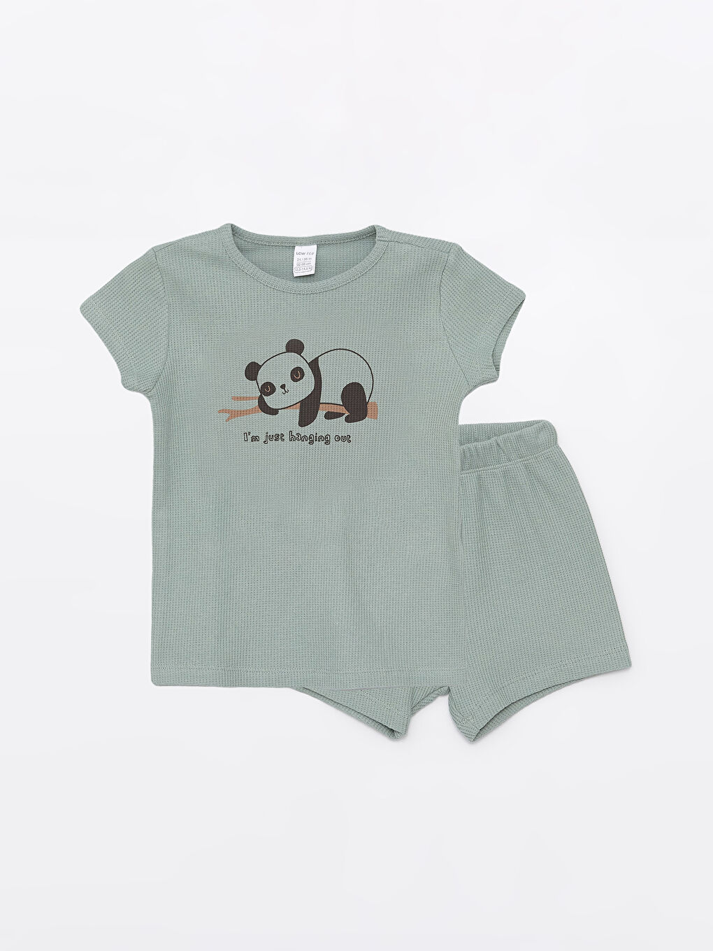 Crew Neck Short Sleeve Printed Baby Boy Shorts Pajama Set