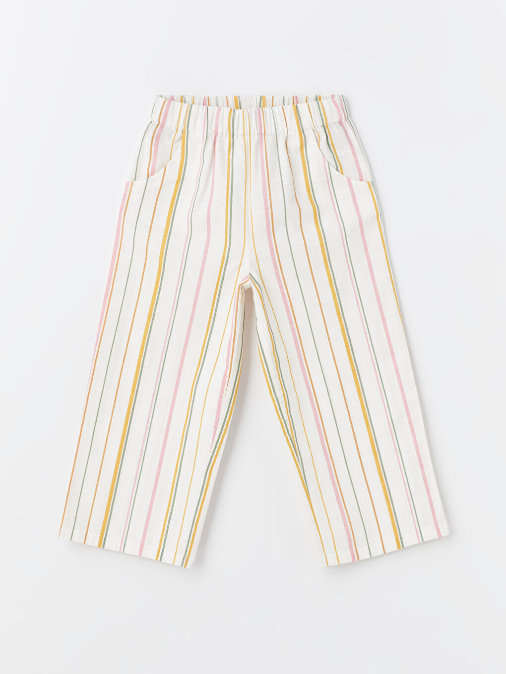 Elastic Waist Striped Baby Girl Pants S4I168Z1 LRA S4I168Z1 LRA LC Waikiki