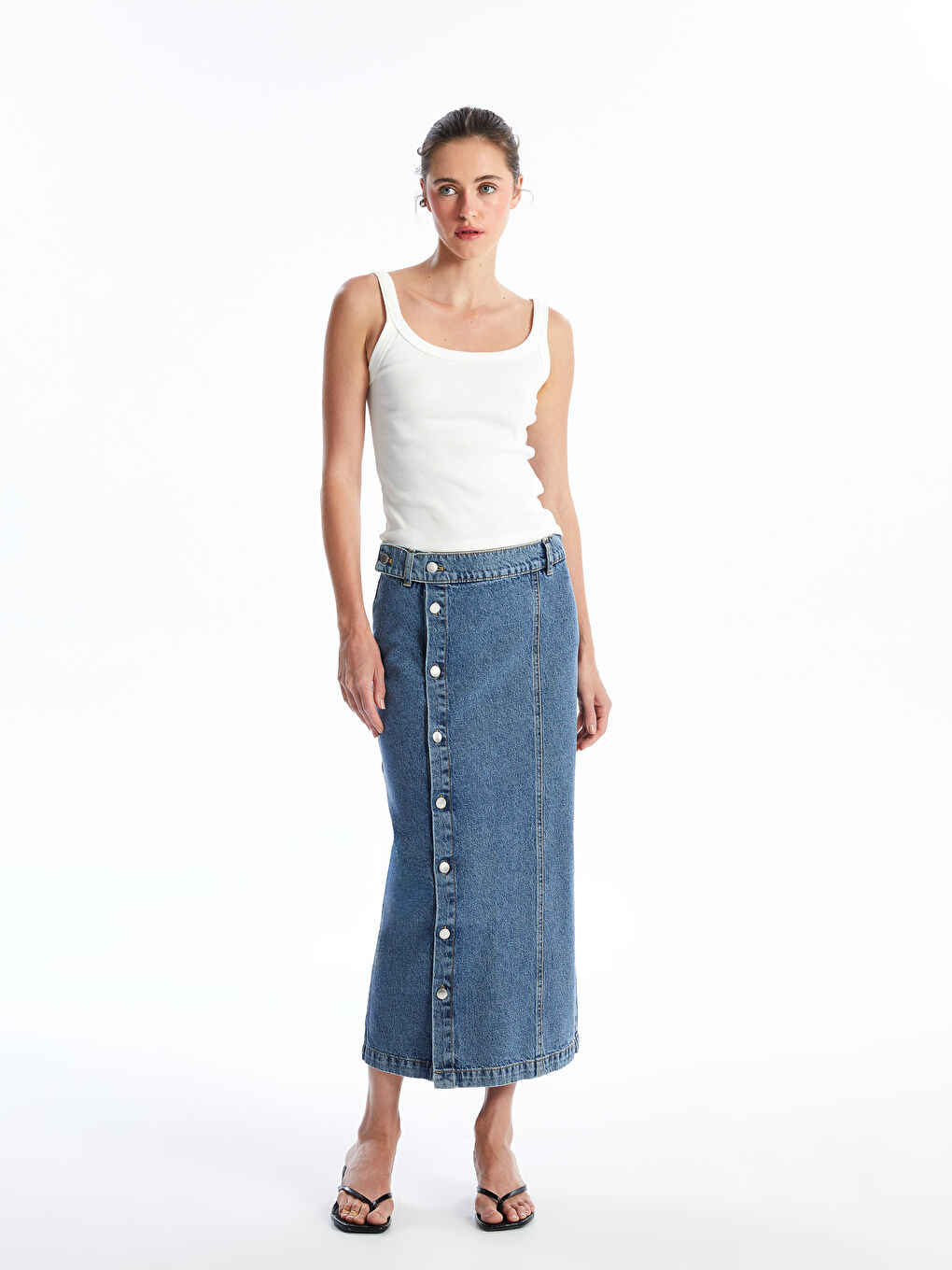 Slim Fit Women Jean Skirt S4IB26Z8 507 S4IB26Z8 507 LC Waikiki