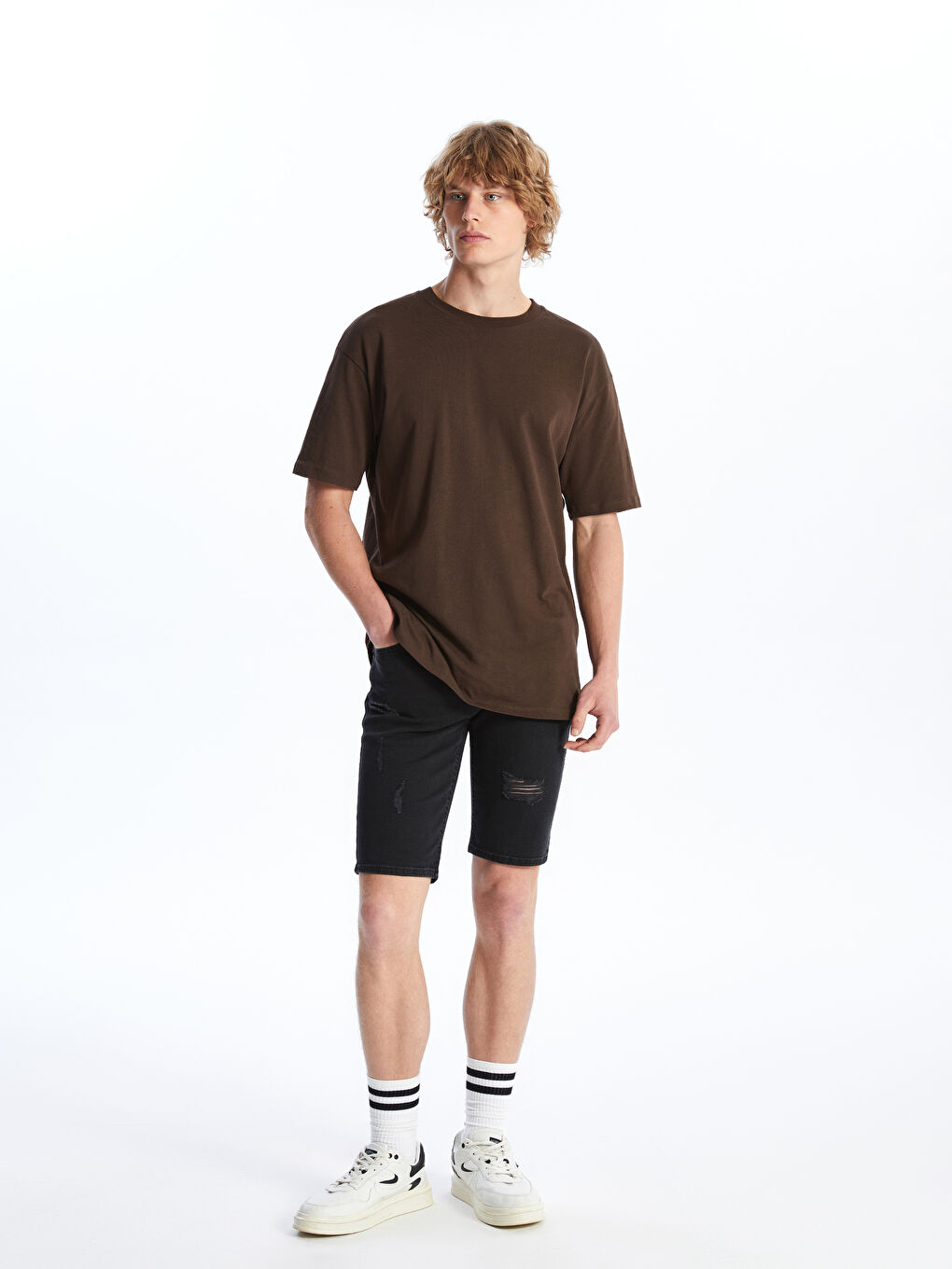 Mens skinny fit shorts best sale