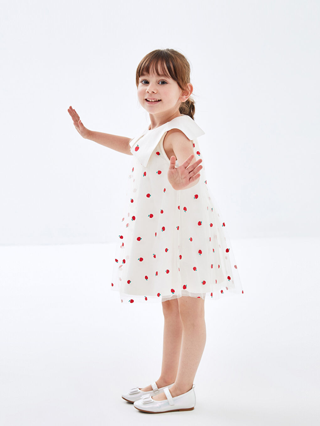 Crew Neck Sleeveless Printed Baby Girl Dress S4IR89Z1 LRA S4IR89Z1 LRA LC Waikiki